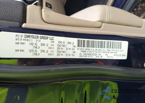 2014 Jeep Grand Cherokee Laredo from USA, damaged, VIN 1C4RJFAGXEC421524